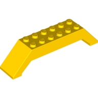 Lego kostka (kostička) most 10x2x2 sklon (šikmá) 45° oboustranná, žlutá (4112090, 4655572)